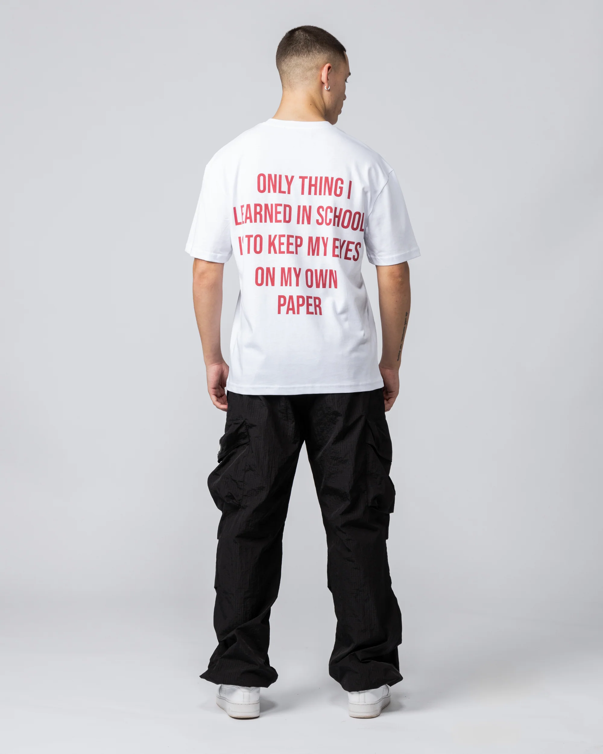 Paper Vision Tshirt White/Red - Image 3